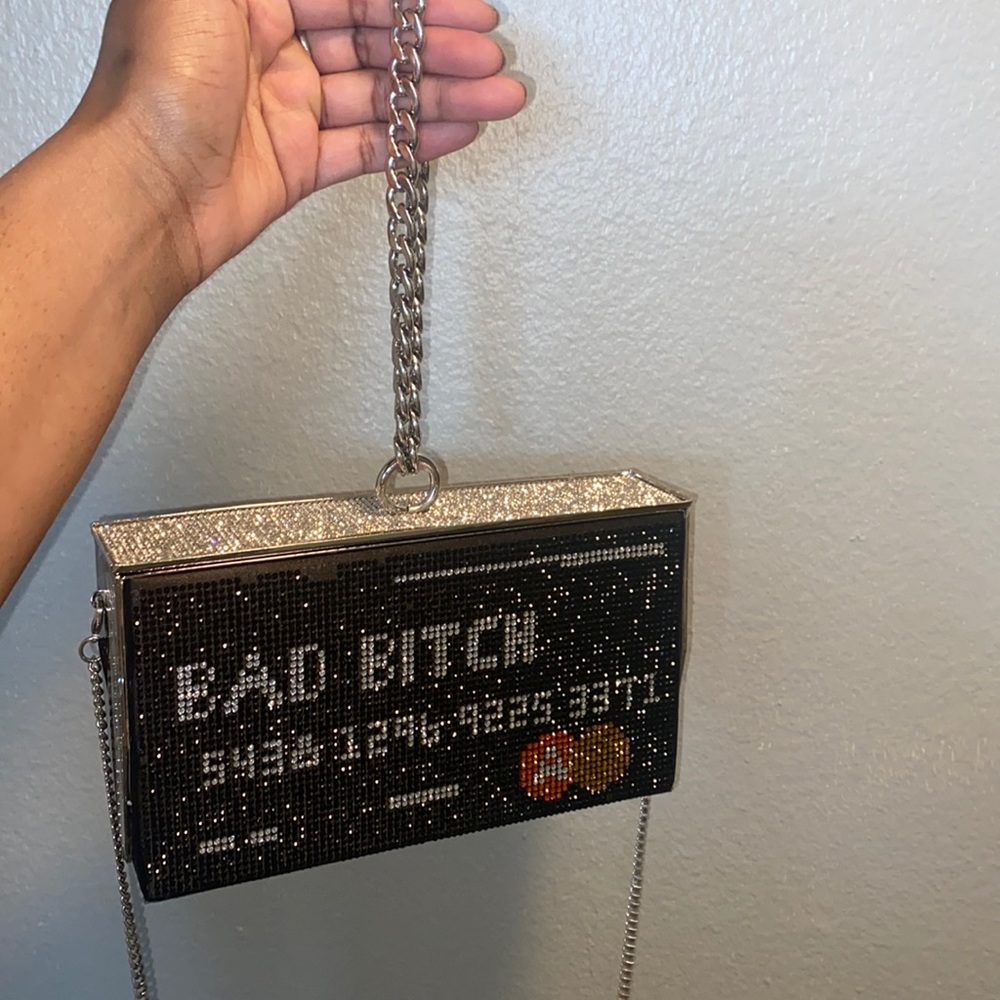 Mini sparkle tote bag